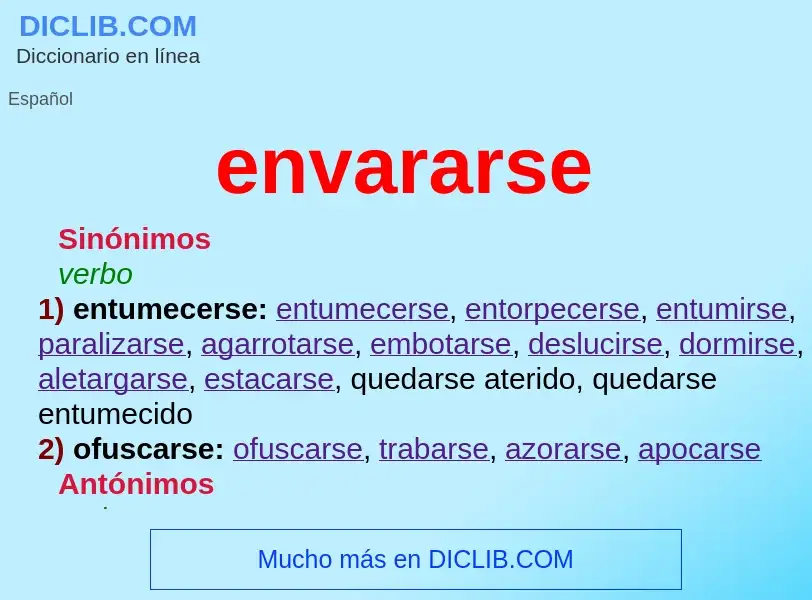 ¿Qué es envararse? - significado y definición