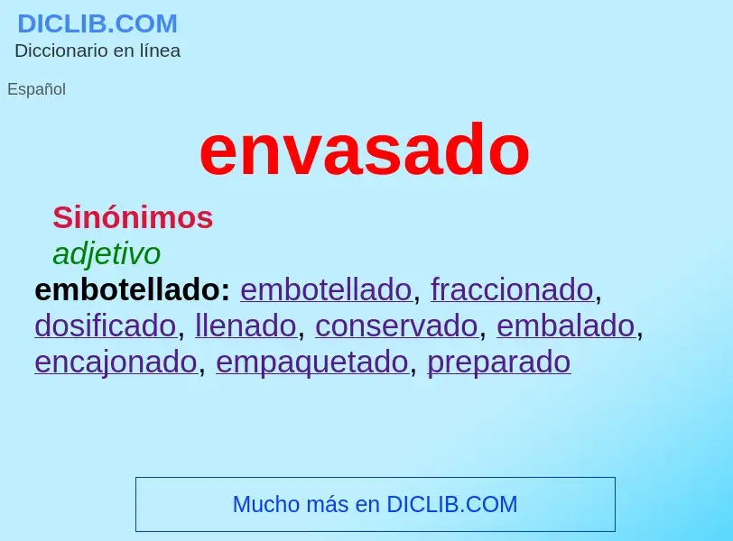 Wat is envasado - definition