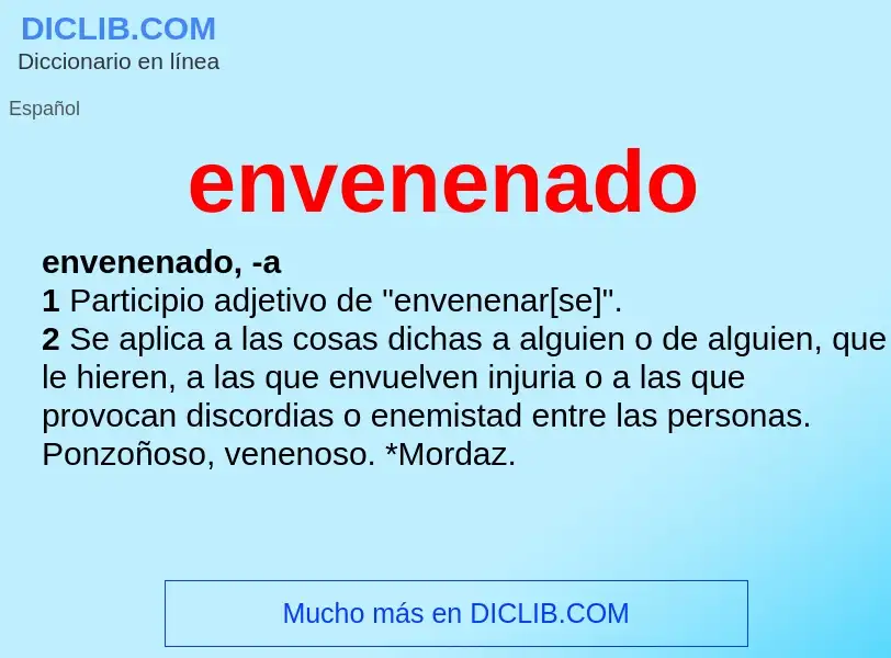 Wat is envenenado - definition