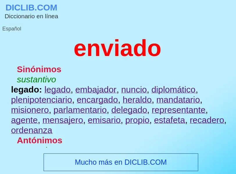 Wat is enviado - definition