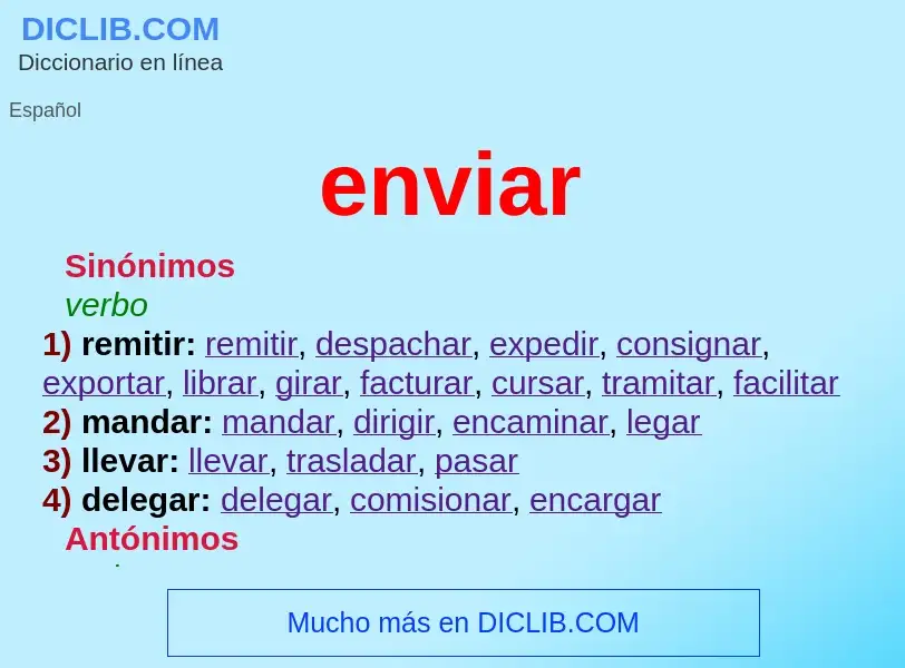 What is enviar - meaning and definition