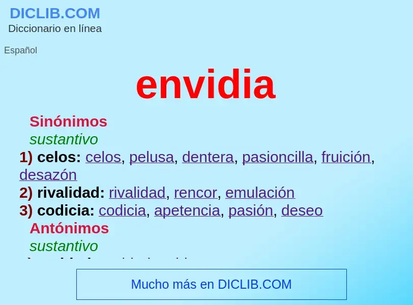 Wat is envidia - definition