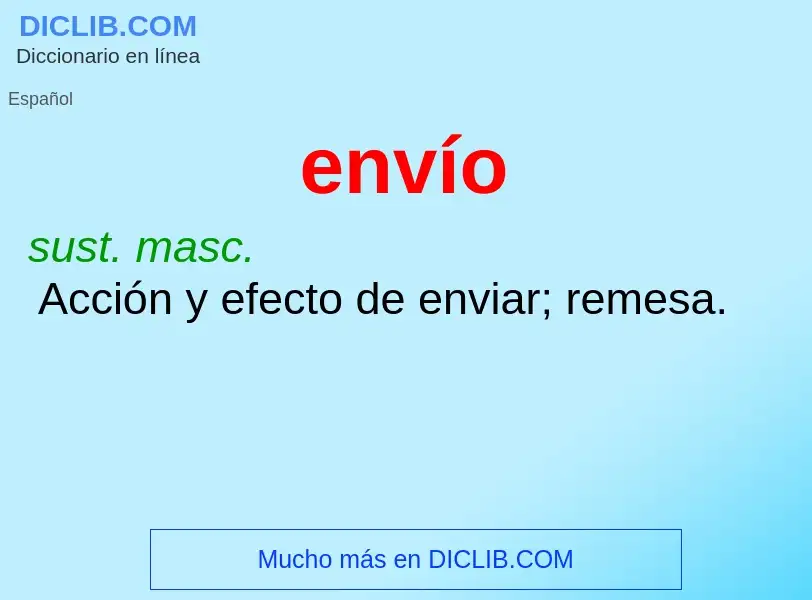 Wat is envío - definition