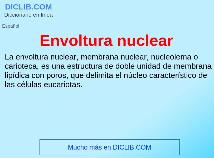 ¿Qué es Envoltura nuclear? - significado y definición