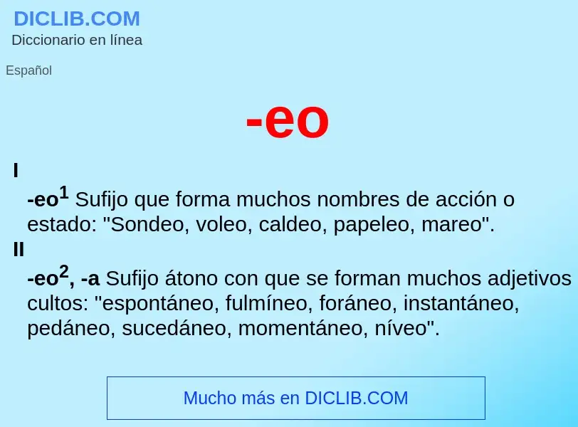 O que é -eo - definição, significado, conceito