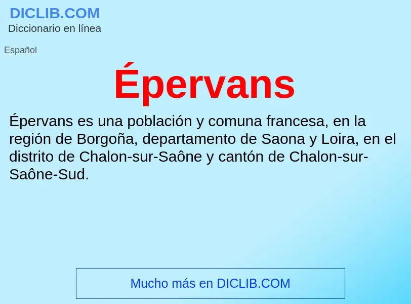 ¿Qué es Épervans? - significado y definición