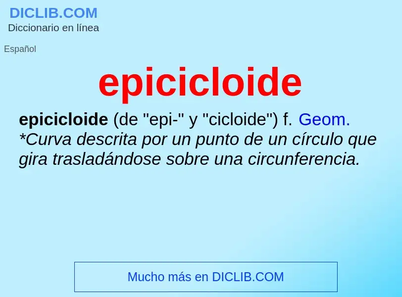 What is epicicloide - definition