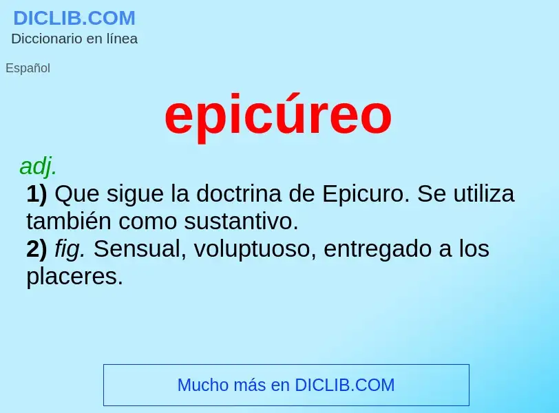 ¿Qué es epicúreo? - significado y definición