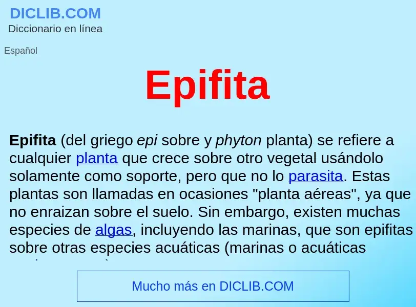 What is Epifita  - definition