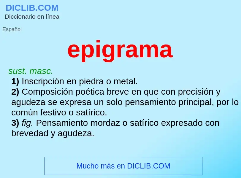 Wat is epigrama - definition