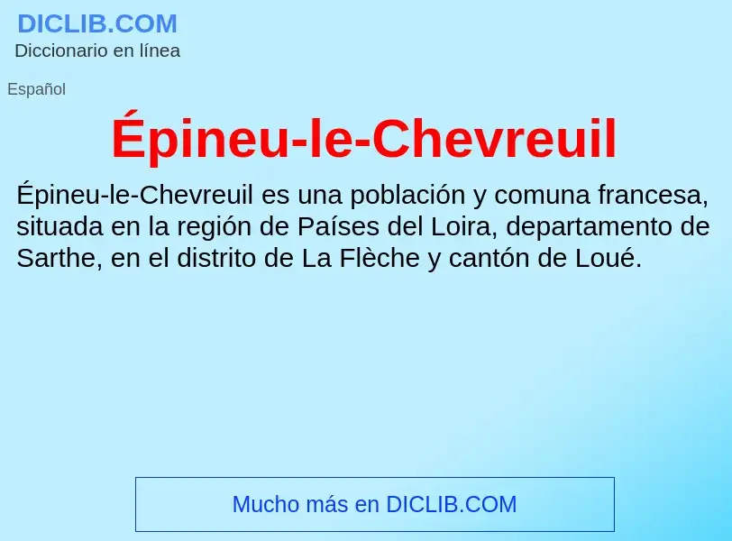 ¿Qué es Épineu-le-Chevreuil? - significado y definición