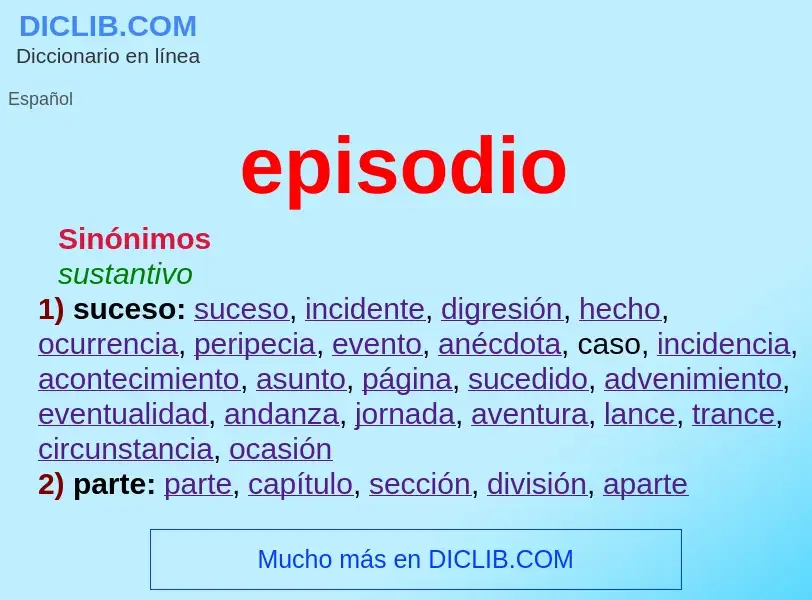 Wat is episodio - definition