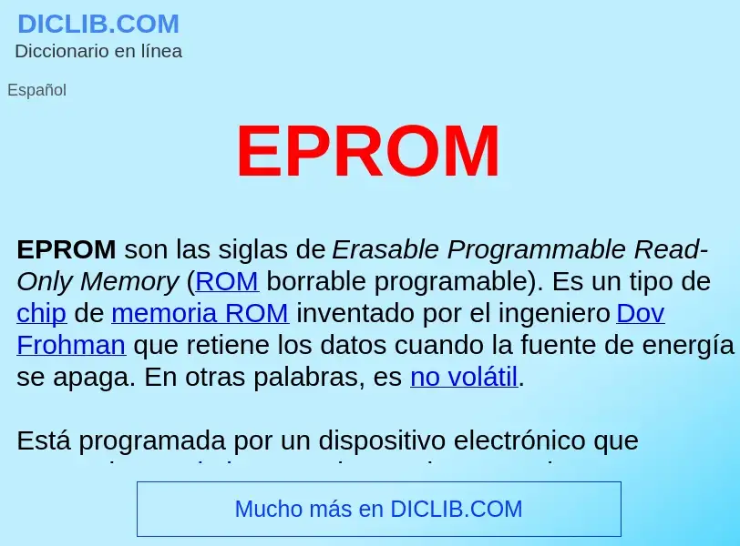 Was ist EPROM  - Definition