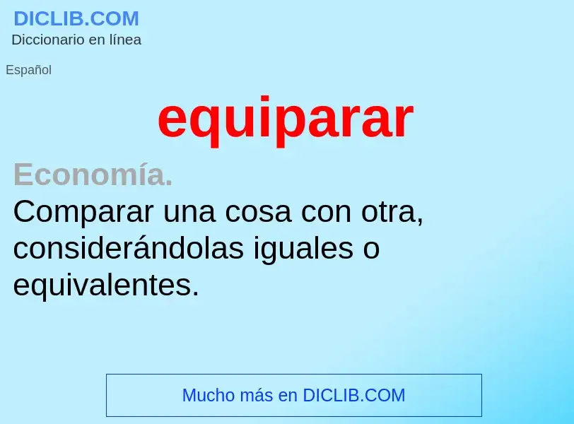 Wat is equiparar - definition