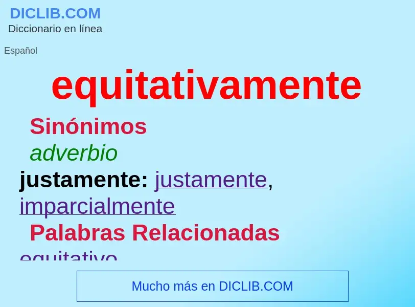 Wat is equitativamente - definition