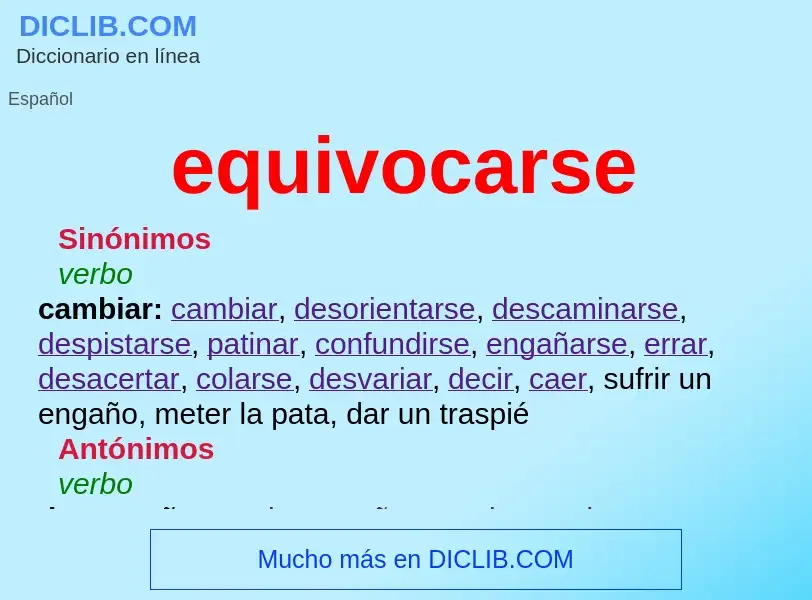 What is equivocarse - definition