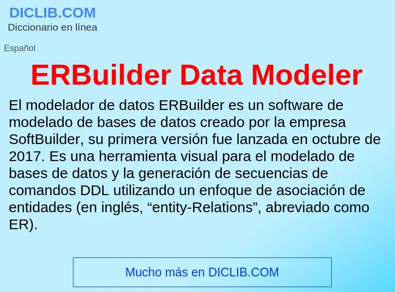 Τι είναι ERBuilder Data Modeler - ορισμός