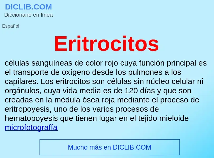 ¿Qué es Eritrocitos? - significado y definición