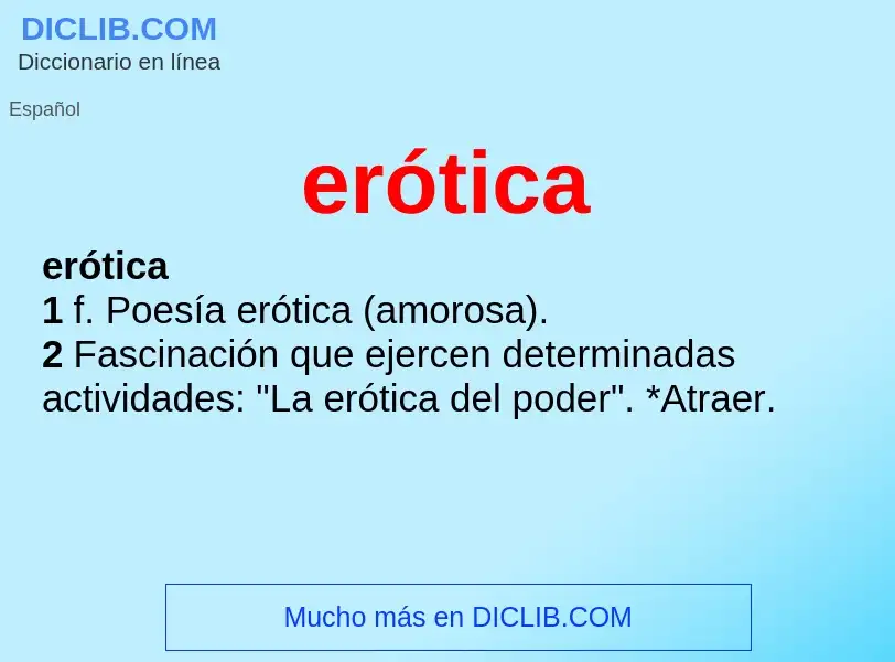 What is erótica - definition