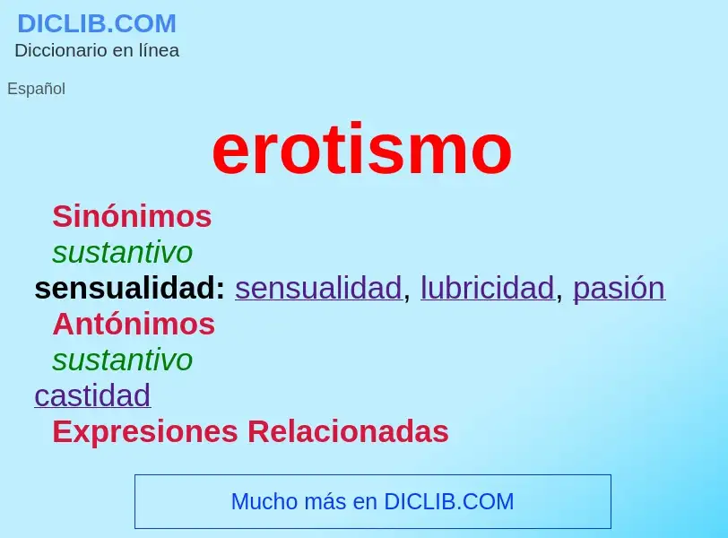 What is erotismo - definition