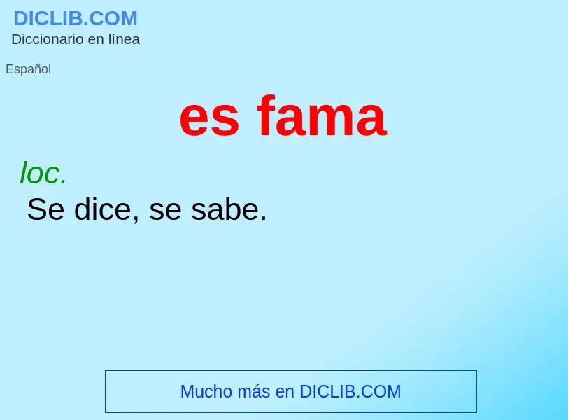 What is es fama - definition