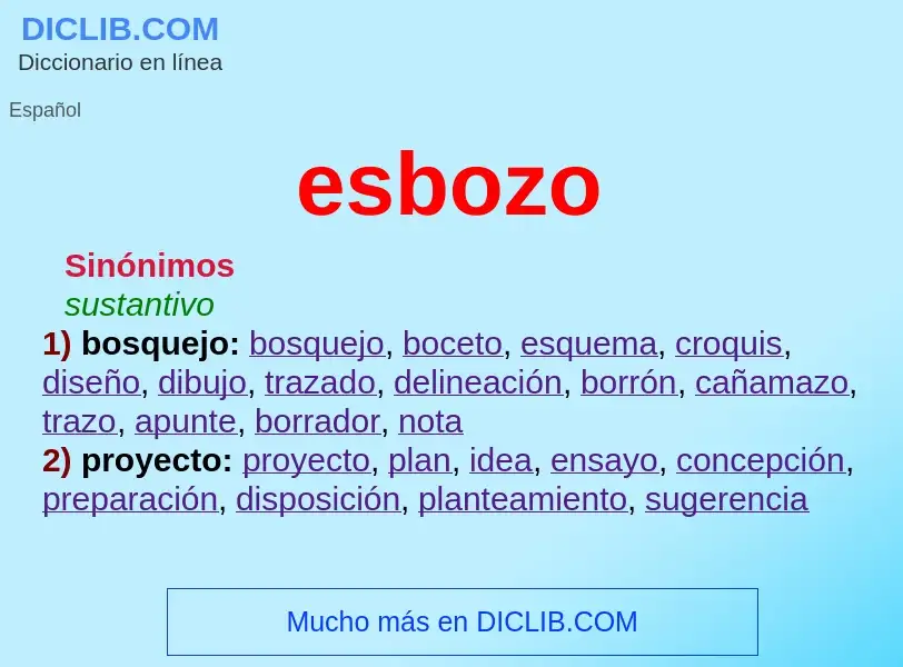 ¿Qué es esbozo? - significado y definición