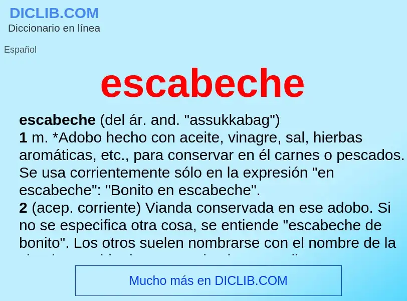 What is escabeche - definition