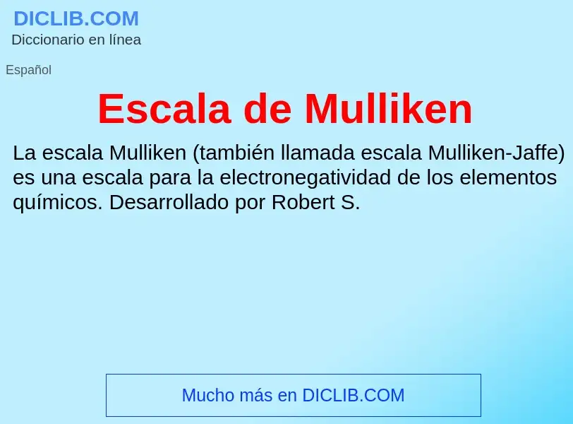 Was ist Escala de Mulliken - Definition