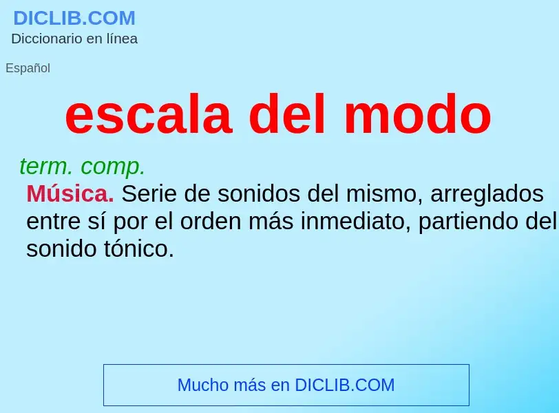 O que é escala del modo - definição, significado, conceito