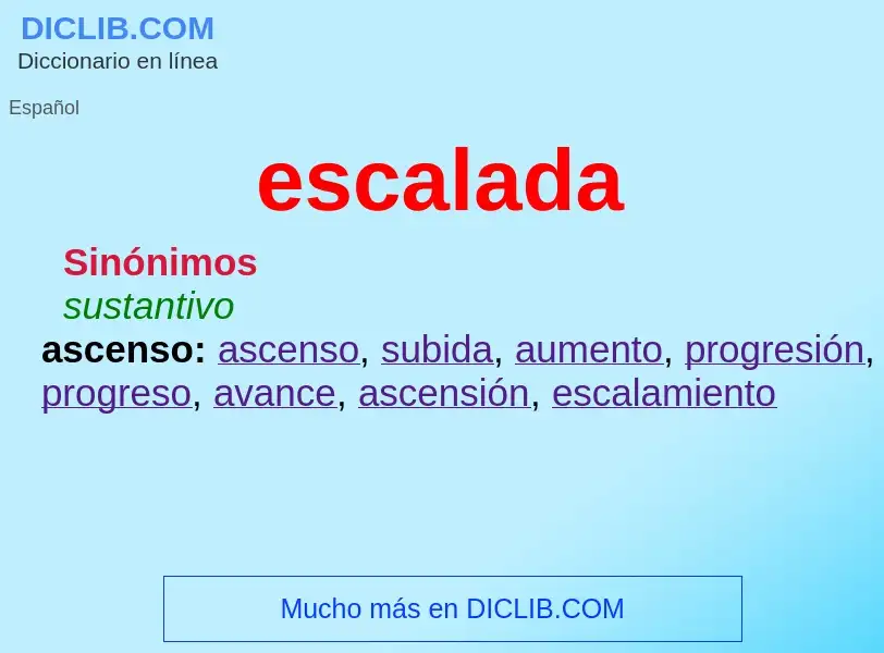 Wat is escalada - definition