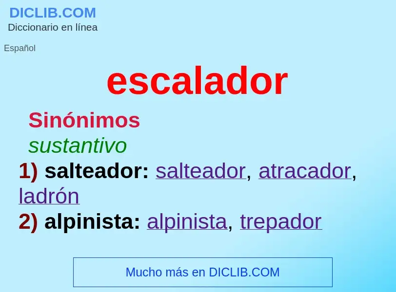 What is escalador - meaning and definition