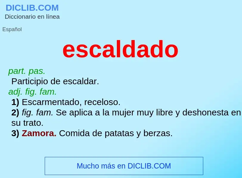 Wat is escaldado - definition