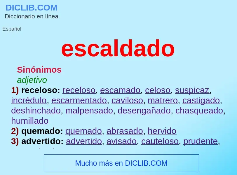 O que é escaldado - definição, significado, conceito