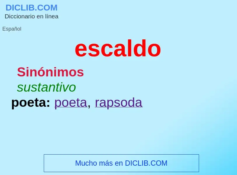 What is escaldo - definition