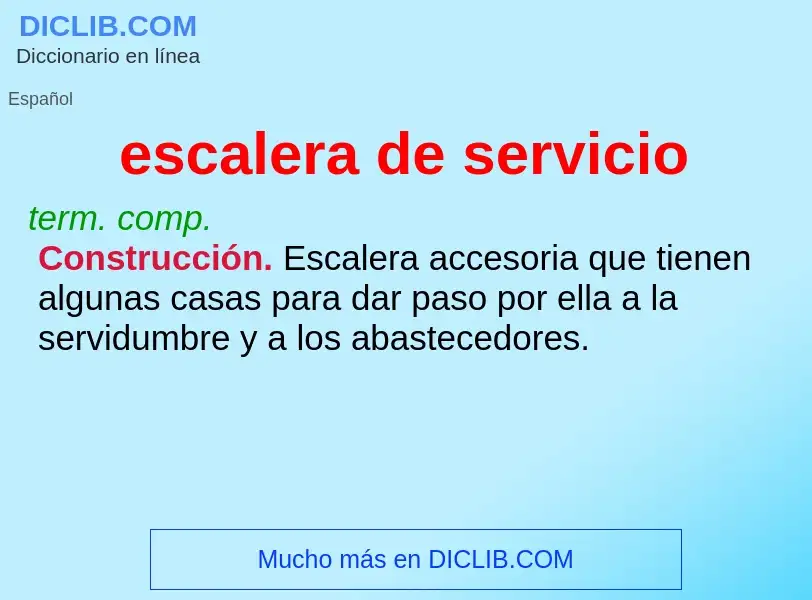 Was ist escalera de servicio - Definition