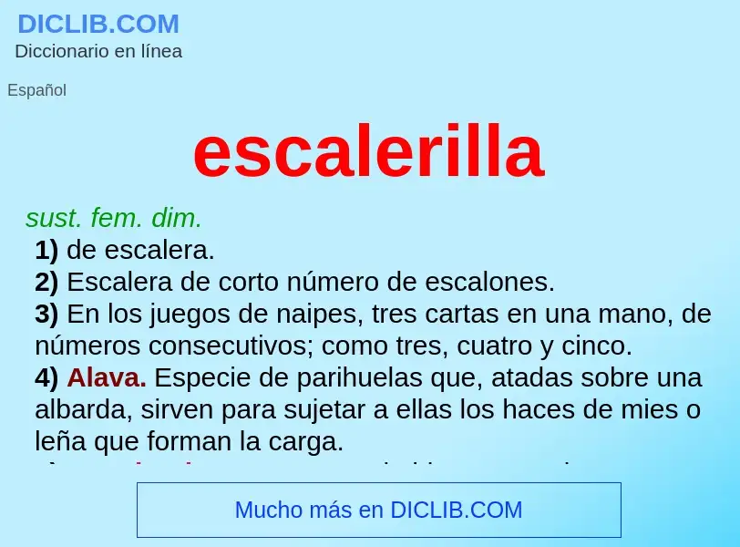 What is escalerilla - meaning and definition