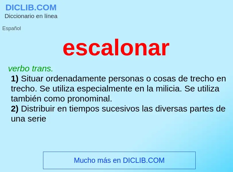 Was ist escalonar - Definition