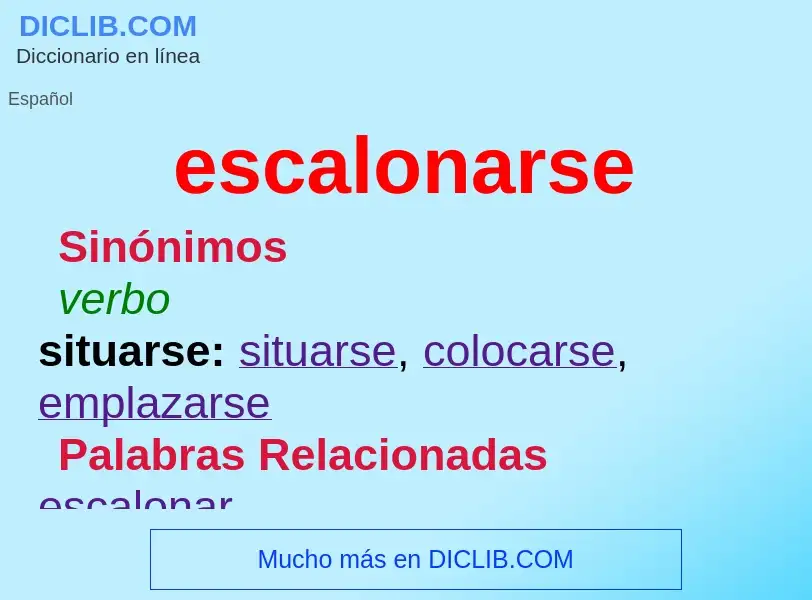 Wat is escalonarse - definition