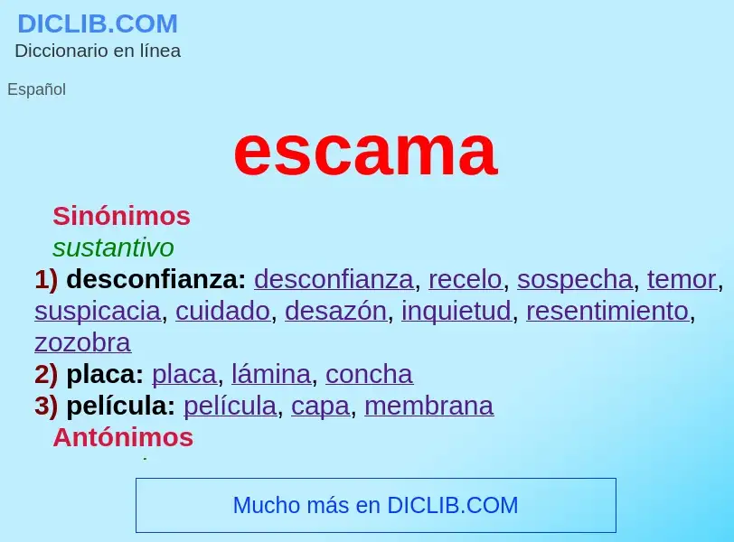 Was ist escama - Definition