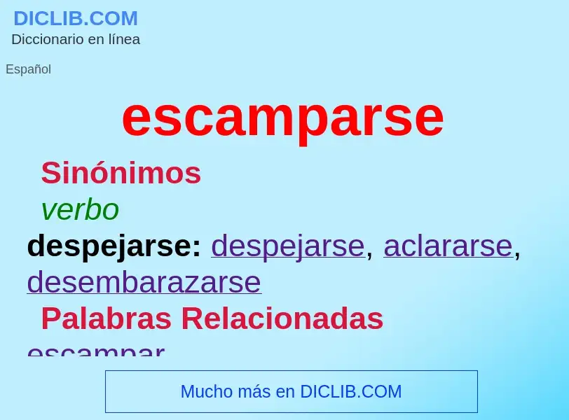 Wat is escamparse - definition