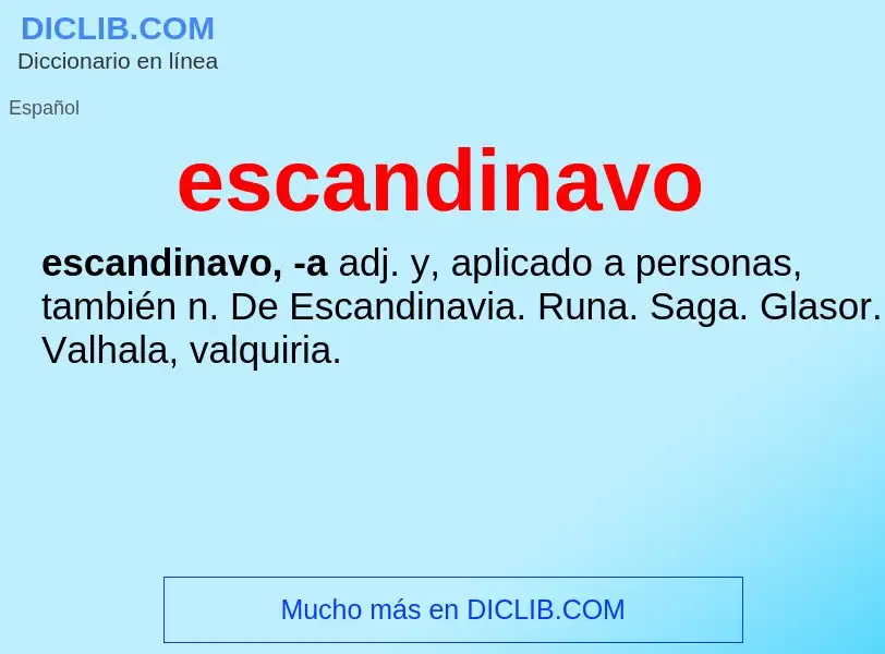 ¿Qué es escandinavo? - significado y definición