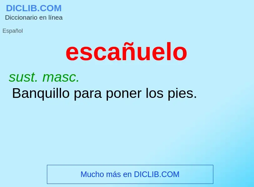 O que é escañuelo - definição, significado, conceito