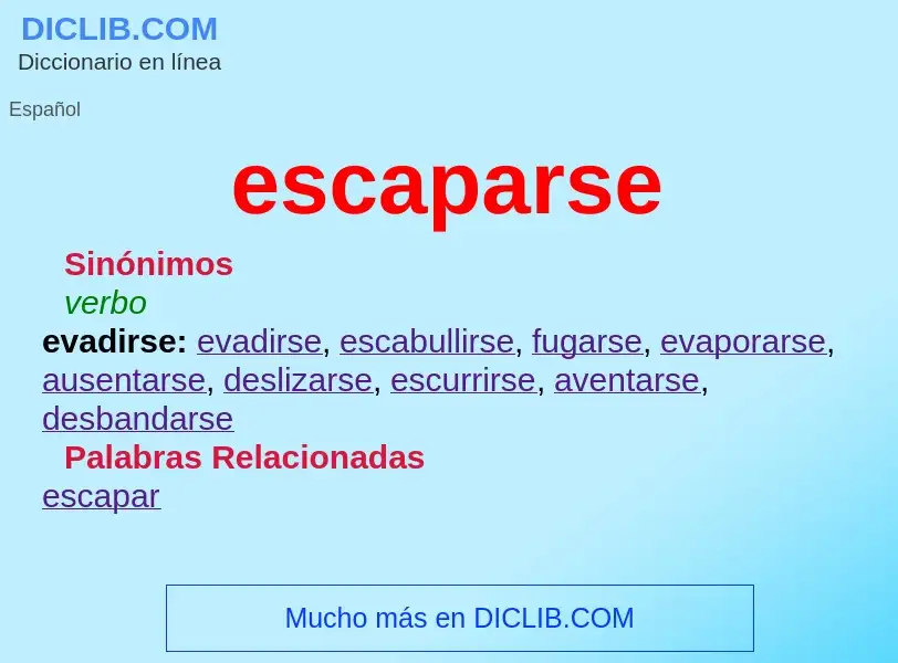 What is escaparse - meaning and definition