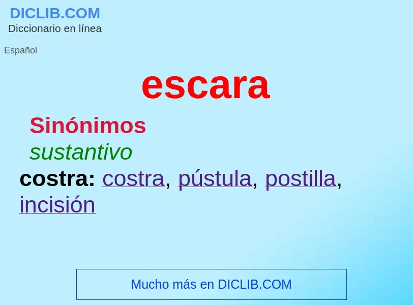 Wat is escara - definition