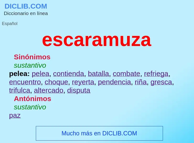 What is escaramuza - meaning and definition