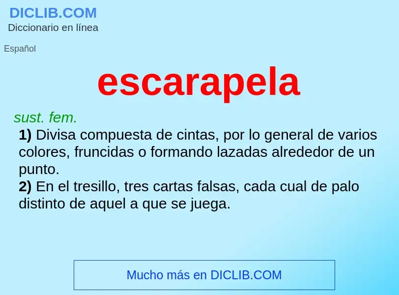 What is escarapela - meaning and definition