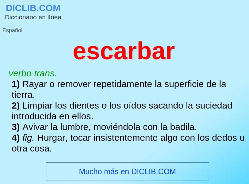 Wat is escarbar - definition