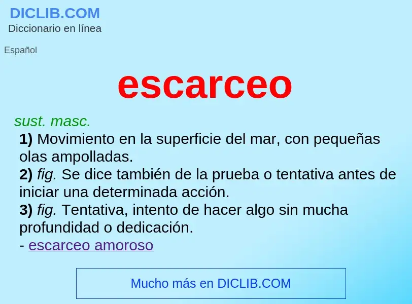 Wat is escarceo - definition