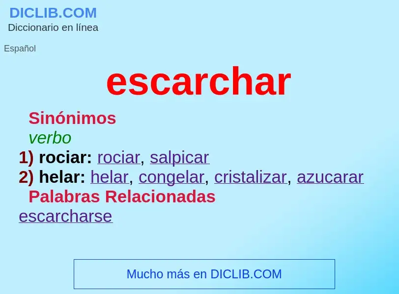 Wat is escarchar - definition