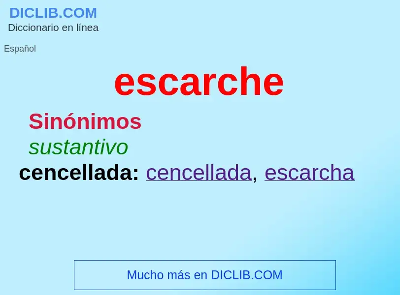 Wat is escarche - definition